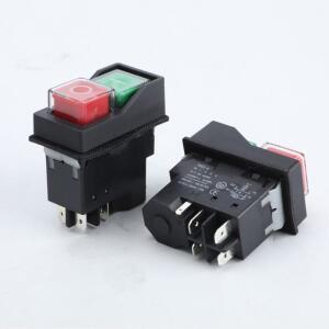 호환 1PC AC250V 16A 방수 전자기 푸시 버튼 스위치 4/5Pin KJD17 KLD-28protection 스타터 안전 스위치 교체 가능