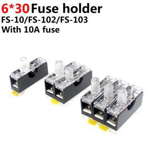 호환 5/2pcs FS-101 FS-102 FS-103 딘 레일 마운트 단극 6X30mm 퓨즈 홀더 유리 퓨즈 6 30 튜브 퓨즈 케이싱 FS101
