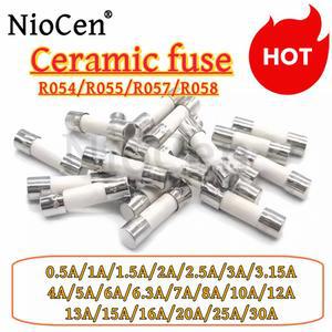 호환 10PCS 세라믹 퓨즈 R058 250V 6X30 0 5A/1A/1 5A/2A/2 5A/3A/3 15A/4A/5A/6A/6 3A/7A/10A/12A/15A/16A/20A/25A/30A