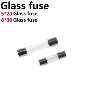 호환 100개 5 20mm 6 30mm 고속 유리관 퓨즈 250V 1A 2A 3A 4A 5A 6A 8A 10A 15A 20A 25A 30A 유리 퓨즈