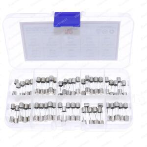 호환 50Pcs 10 값 5x20mm 느린 블로우 유리관 퓨즈 모듬 상자 키트 T1A 2A 3A 3 15A 4A 5A 6 3A 8A 10A 15A