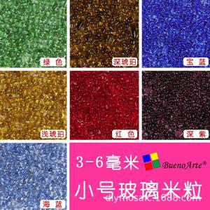 호환 3 ~ 6mm 작은 컬러 유리 쌀 곡물 불규칙한 투명 유리 모래 크리 에이 티브 수제 유리 DIY 투명 소재 1kg