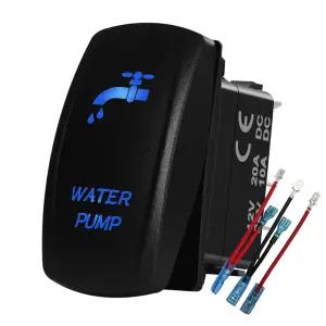 BACAUTOPARTS 블루 백라이트 워터 펌프 로커 스위치 담수 탱크 5핀 켜기 토글 카 보트 마린 폰툰 RV 캠핑카