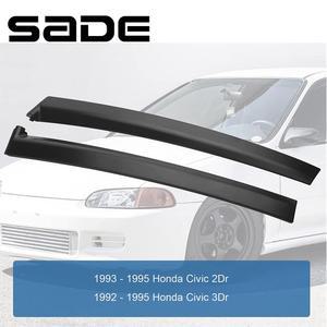 호환 왼쪽 오른쪽 앞 유리 A 필러 트림 몰딩 도어 장식 트림 필러 패널 1992-1995 Honda Civic 2Dr 3Dr 72430-SR3-003