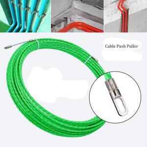 호환 4MM 케이블 가이드 테이프 풀러 5-15M 녹색 케이블 푸시 풀러 유리 섬유 덕트 Rodder 벽 와이어 용 피쉬 테이프 릴 와이어 풀러