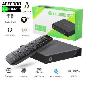 셋톱박스 4K 리눅스 TV PI2 구독 1GB TVPLUS ACECONN IPTV TVONAIR 8GB 플레이어 박스