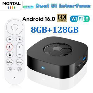 셋톱박스 2026년형 8K 울트라 박스 TV 넷플릭스와 리모컨 유튜브가 음성 안드로이드 스마트 T1 제어 WIFI 16 원활하게 HD