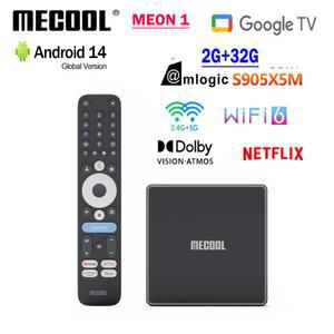 셋톱박스 MECOOL MEON1 AMLOGIC 넷플릭스 코어 TV TVBOX 블루투스 박스 32GB S905X5M MEON 2G 안드로이드 쿼드 14