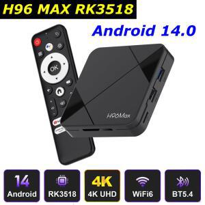 셋톱박스 H96 MAX RK3518 안드로이드 어시스턴트 WIFI TV BT 보이스 4K 음성 14 박스 WIFI6 듀얼 제어 USB3 셋톱 BT5
