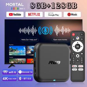 셋톱박스 신형 글로벌 안드로이드 4K RAM 박스 WIFI 14 ROM RK3518 128GB 다국어 TV 블루투스 R691 스마트 8GB
