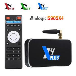 셋톱박스 UGOOS X4 PRO 1000M 플러스 32GB 큐브 4K 플레이어 TV BT4 박스 TVBOX 4GB 스마트 S905X4 미디어 셋톱 암로직 안드로이드 11