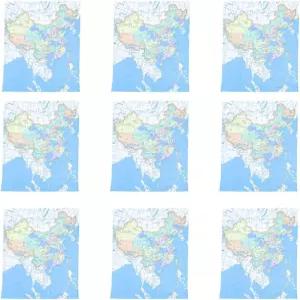 힐티 파이버 안경 클리닝 천 세트 50개 재사용 가능한 및 화면용 맵 패턴 669X570인치 휴대용 줄무늬 없는