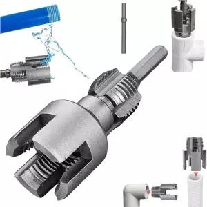 내부 및 외부 파이프 나사산 통합 도구 PVC 1/2인치 3/4인치 다이 전기 드릴 호환 이중 기능 절단