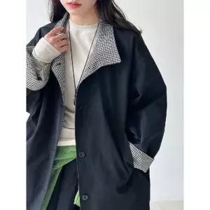 가을 여사친 롱 루즈핏 트렌치 차이나 코트 헨리넥 오버핏 DUCHI3