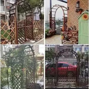 아치 원목 정원 목재 오렌지120아치 화단 대문 인테리어