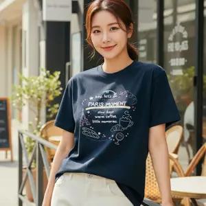 파리메모리 반팔티 20수면 쿨론티 티셔츠 자체제작 S~3XL 빅사이즈 남녀공용 여성 여자 여름티 데일리 반팔 학생 단체티 기능성