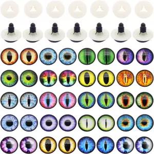 줄리 왕 40PCS 9MM 드래곤 세이프티 즈 동물 공예 세탁기 0.35인치로 성인 아티스트 모델 애호가를 위한