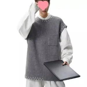 샤오원샵 남자 니트 캐주얼 키작남 조끼 조거 꾹1