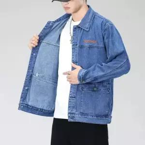 샤오원샵 남친 데님 조끼 포켓 오빠 빅 키작남 내마모성 자켓 꾹1