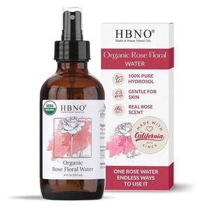 HBNO 캘리 병입 로즈 워터 floz 페이스 순수 클렌징용 USDA 미스트 120ml 모발용 로즈워터
