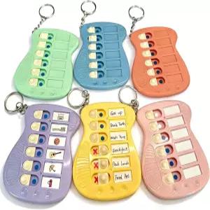 6pcs ADHD 플래너 알림 키체인 감각 보드 시각 일정 불안 휴대용 체크리스트 계획 스티커 대량 선물로 목록