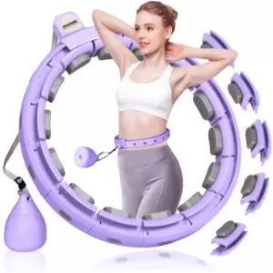 인피니티 후프 스마트 사일런트 웨이트 - 여성 및 운동을 위한 조절 가능한 30-50인치 마사지 볼 뱃살 버너