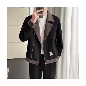 코아픽샵 남자 키작남 정장 자켓 칼라 재킷 가을 캐주얼 배색 코트 꾹3