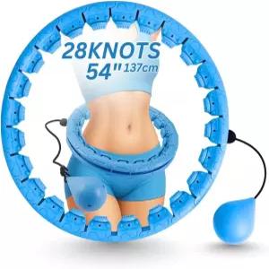 을 위한 인피니티 후프 - 2 in 1 조절 가능한 무게의 훌라 플러스 사이즈 28개의 탈부착 링크 스마트