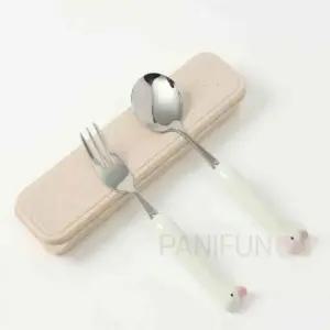 오리 숟가락포크 핑크 어린이수저세트 어린이수저케이스 숟가락세트 어린이수저 유아수저케이스