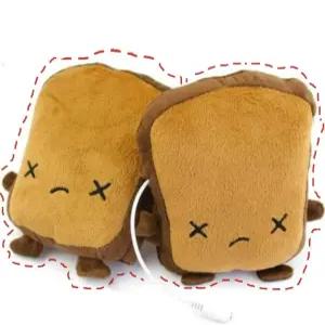 USB 손난로 귀여운 난방 장갑 반 착용 가능한 손가락 없는 5V 전원 여성 및 겨울 패션 선물 상자 포함