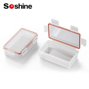 Soshine 5PC 18650 2 슬롯 방수 배터리 케이스 클립 흰색 하드 플라스틱 상자 보관 홀더 컨테이너