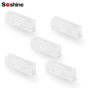 Soshine 18650 배터리 케이스 보관 플라스틱 상자  휴대용 하드 거치대 투명 맥세이프호환 1 개