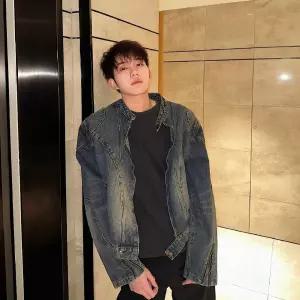 원더맨 남자 청 레드 캐주얼 빈티지 춘추 스트레이트 자켓 워싱 코트 재킷 데일리룩 패드 KUK3