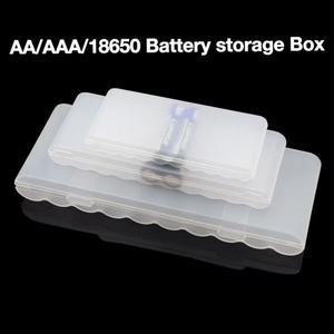 AAA/AA/18650 하드 배터리 컨테이너 홀더 케이스  박스 액세서리에 대 한 4-10 슬롯 투명 플라스틱 보관 상