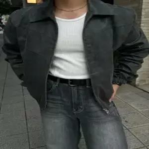 원더맨 남사친 회색 빈티지 가을 블레이져 상의 재킷 톤다운 코트 칼라 쇼트 데일리룩 KUK3