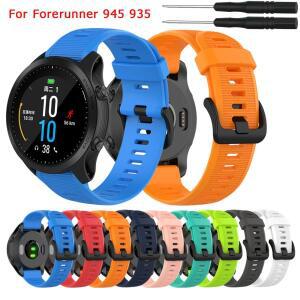 Garmin호환 Fenix 용 22mm 시계 줄 5 6 Plus Pro Forerunner 935 945 밴드 Smartwatch 실리콘 팔찌 (도구