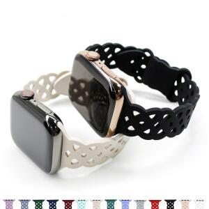 apple 호환 Watch 밴드 용 레이스 실리콘 스트랩 45mm 38mm Ultra 8 7 6 5 4 3 SE  팔찌