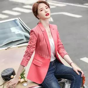 무천도사 하프 여친 캐주얼 코트 트렌치 슈트 봄가을 스트라이프 매치 KKE3