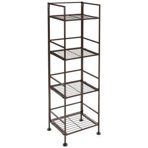 Amazon Basics 4단 철제 타월 선반 블랙 길이 29.2cm(11.4인치) x 너비 29.9cm(11.8인치) x 높이 11 | for Bathroom