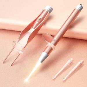 1세트 LED 손전등 귀 스틱 Booger Tweezer 클립  청소기 내시경 Penlight 스푼 큐렛 라이트
