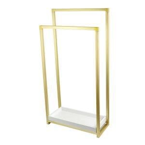 Kingston Brass SCC8267 Edenscape 독립형 수건 걸이, 브러시드 황동