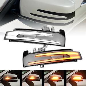 메르세데스 호환 벤츠 호환 W204 CLA A B C E S GLA GLK CLS 클래스 W176 W212용 황색 방향지시등 사이드