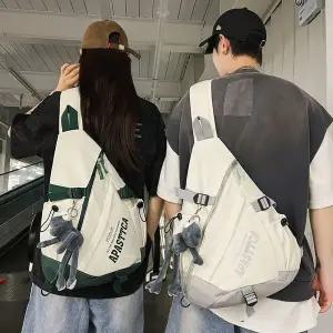 [하프클럽/]남여공용 커플가방 빅사이즈 바디백 캐주얼 여행 슬링