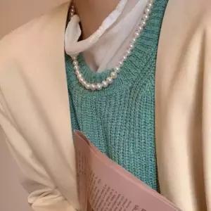 패션 진주 목걸이 레이어드 쥬얼리 4mm 6mm 8mm 여성액세서리 여성주얼리 여성쥬얼리