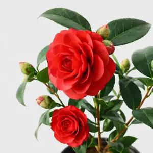 겨울꽃 동백 나무 소품 생화 꽃 모종 미니 화분
