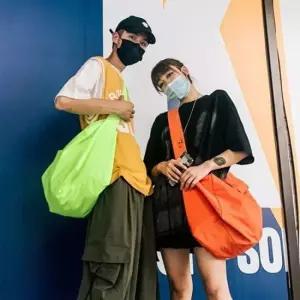 형광 대용량 여행가방 남녀공용 스트릿 여행가방