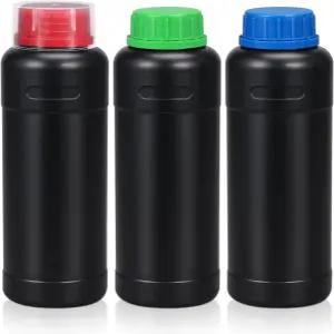 ASEVAT 16.9온스/500ml HDPE 암실 화학 저장 병 사진 플라스틱 용기 필름 현상 처리 장비 실험실용 빈 액체
