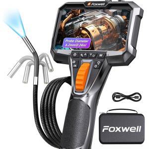 FOXWELL 엘리트 보어스코프 카메라 220 내시경 양방향 초슬림 24인치 조명 관절