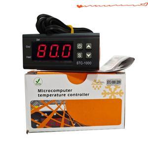 STC-1000 디지털 LED 온도 조절기 난방 냉각 섭씨 110V-220V 2M NTC 센서 프로브 포함