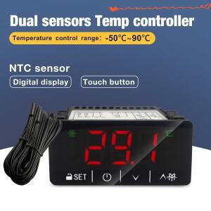 마이크로컴퓨터 터치스크린 온도조절기 디지털 냉각 제상 알람 220V NTC 센서
